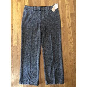 NWT Coldwater Creek Womens Size 16 Tweed Knit Trouser Pants Gray Straight Leg